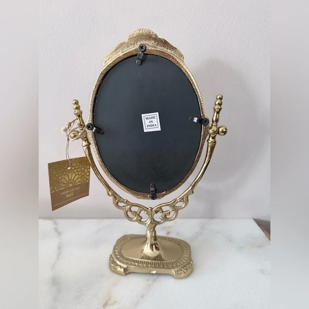 Elegant Gold Oval Vanity Mirror antique style